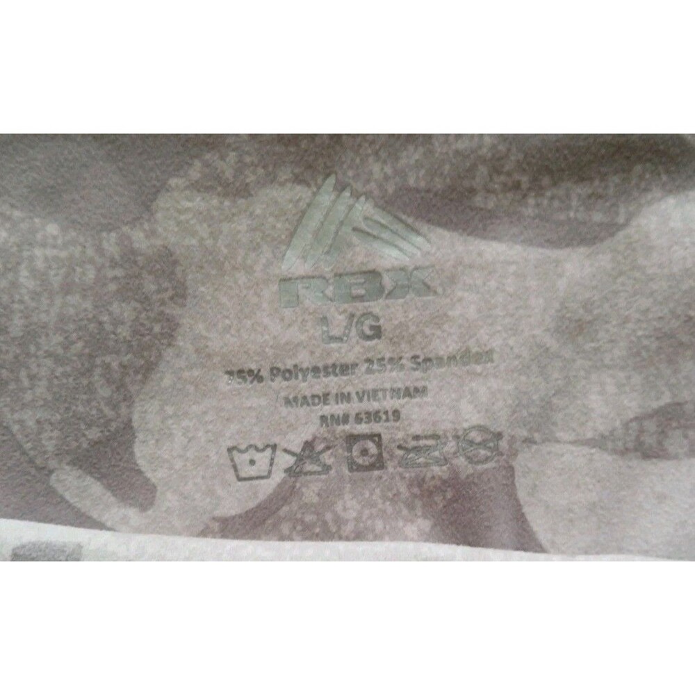 RBX Active Leggings Cell Pockets White/Grey Camo High Waist YOGA Workout Large - Picture 12 of 16